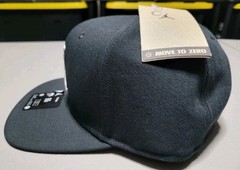 $73 NIKE AIR JORDAN JUMPMAN CREW T-SHIRT & PRO SNAPBACK SET BLACK WHITE sz M