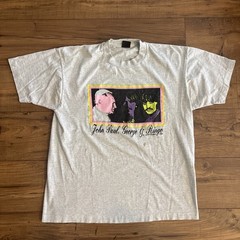 Vintage 1995 Beatles/Pope T-Shirt RARE John Paul, George, Ringo Culture -XL Read