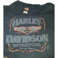 Harley Davidson Mens XL T-Shirt Black Oman UAE Hanes Beefy 100% Cotton Vintage