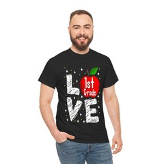 Love 1st Grade Apple Funny Teacher T-Shirt