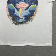 Vintage Santana T Shirt Mens Large 90s Rock Band White Psychedelic Double Sided