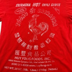 Tee Luv Sriracha Sauce Vintage Retro Red T-Shirt – Size L