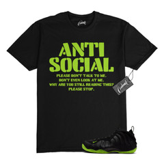 Foamposite Volt Black Air One T Shirt Match AS