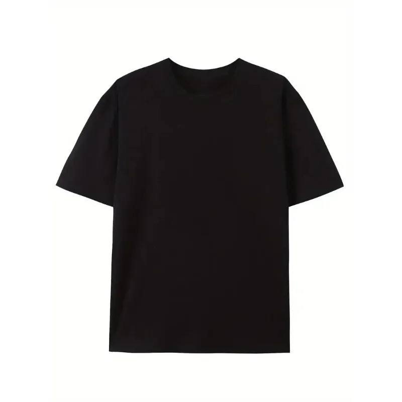 2025 New men’s fashion 100% cotton T-shirt Short-sleeved casual men’s T-shirt cr