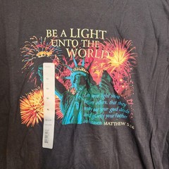 Delta Pro Weight Be a Light Unto the World Matthew 5:16 T Shirt XL Fireworks NWT