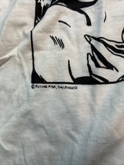 Vintage Roy Lichtenstein Flying Fish LA T-Shirt Shopping 1980s Large Pop Art!