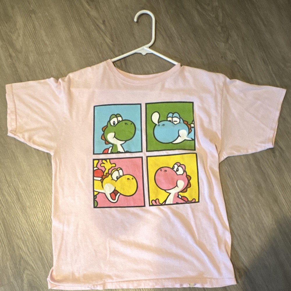 Unisex Nintendo Pink With Designs T-Shirt Size Great For Universal Epic