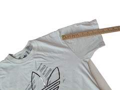 Adidas Originals Trefoil Logo T Shirt Mens Small Ivory White Graphic Tee