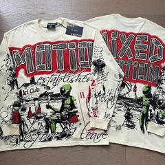 MIXED EMOTION Printed Direct-Print Long-Sleeved T-Shirt