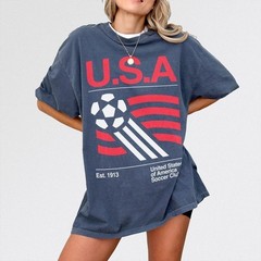 90s United States Soccer Shirt, Retro USA Team Graphic Tee All Size S-4XL