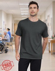 Mens Chemo Port Shirt Dual Hidden Zippers Adaptive Clothing