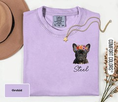 Custom Pet Portrait Comfort Tee Personalized Dog Cat Photo