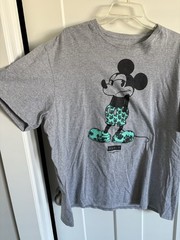 Disney NEFF Mickey Mouse T-Shirt Size XXL Men’s Gray Blue Color Floral
