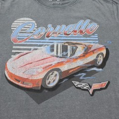 Chemistry Corvette Graphic T Shirt Mens Large Gray C6 Logo (see photo for flaw)