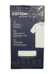 3 TOMMY HILFIGER M L XL BLACK WHITE GRAY COTTON CREW NECK T-SHIRT UNDERSHIRT