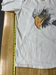 VTG 1998 Harley Davidson Eagle Face Eye Bakersfield, CA Sz XXL White T-Shirt See