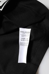 DOLCE & GABBANA T-shirt Black Cotton Letter Print Short Sleeve IT48/US38/M $900