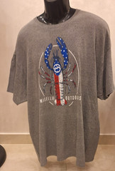 Magellan Outdoors Lobster Graphic T-Shirt Gray 2XL Delta Pro Weight Casual Tee
