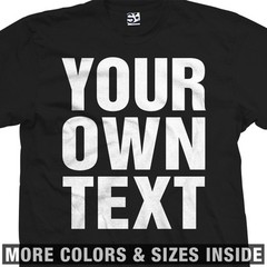 Custom Oversized Text T-Shirt | Large Loud Personalized Band Logo Design Print