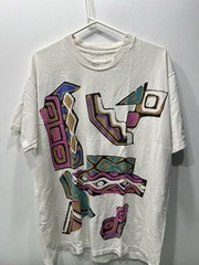 Vtg 90s Thrashed Faded Abstract Art Shirt XL Surf Skate Grunge Vaporwave OP