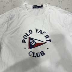 Polo Ralph Lauren Men’s Polo Yacht Club T-Shirt White Blue Red Size 2XB Big