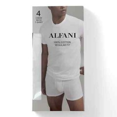 Alfani Mens 4 Pack Classic T Shirt Tagless Undershirts White or Black Ret $40