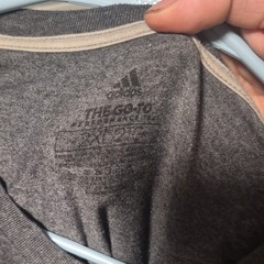 adidas Men’s XL Gray Cotton Knit Graphic Logo Crew Neck Short Sleeve T-Shirt