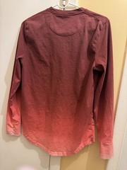 Hollister Men’s S Red Logo Crew Neck Long Sleeve Solid T-Shirt