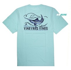 NWT Vineyard Vines Men SS Whale Pocket Crew T-Shirt Tee “FISHING FOR MARLIN”