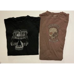 5.11 Tactical Mens XL GrungeT-Shirt Bundle Skull Topo Black Brown 2 Pack Grunge