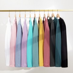 2026 New Combed Compactall Cotton Heavy Round Neck Solid Color