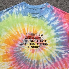 Travis Scott Astroworld Festival Shirt Large Tie Dye Where Were You 2018 Rap Tee