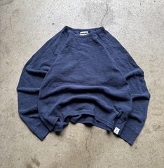 Lucky Brand Lived In Thermal Shirt Mens XL Blue Pullover Crew Neck Handcrafted