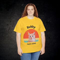Customise Your Pet Photo Unisex T-shirt – Retro Vintage Style