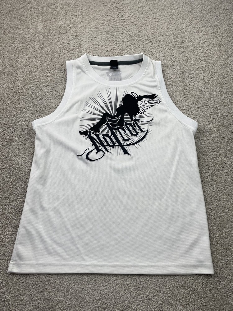 Y2K No Fear Jersey Tank Top Men’s Small Skater Grunge BMX Biker Sexy Angel