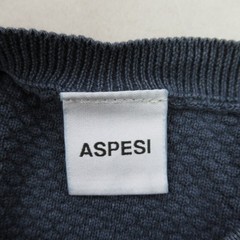 Aspesi Shirt Mens 50 Long Sleeve Crew Neck Blue Lightweight Casual Outdoors