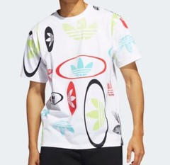 NEW MENS ADIDAS ORIGINALS ALLOVER LOGO TREFOIL TEE SHIRT ~ SIZE XL #HI2831