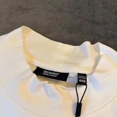 Murano Liquid Luxury Mock Neck Shirt Mens 4XB White Big and Tall Cotton