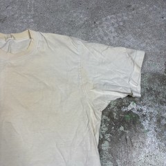 Vintage 70s Jcpenny Blank White Shirt Towncraft Polycotton Single Stitch Size M