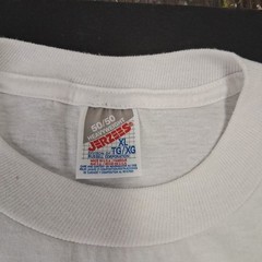 Vintage90’s Mini Doberman Pinscher T-Shirt Sz L Dog Jerzees White 1995 50/50 USA