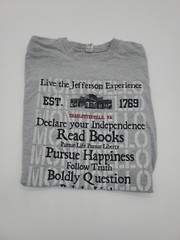 Anvil Red Bar Jefferson Experience Medium Gray Men T-shirt..#45031