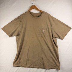 Carhartt T-Shirt Men’s 2XL Original Fit Beige Short Sleeve Pocket Tee