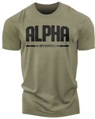 133. Alpha Funny Motivational Workout Gym T-Shirt for Men