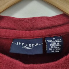 IVY CREW Men’s Burgundy Front Pocket Crew Neck Short Sleeve T Shirt Size S