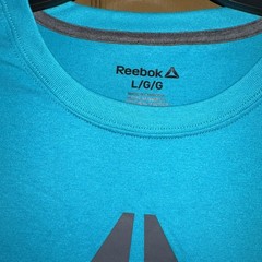 Reebok Mens Delta Cotton Jersey Tee Shirt -Capri Breeze-Size L -Brand New w Tags