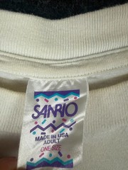 Vintage 1994 Sanrio Ahiru No Pekkle T Shirt Made USA One Size White AOP 90s
