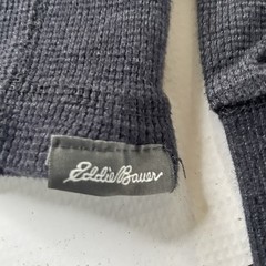 Eddie Bauer Men’s Gray Solid Knit Cotton Henley Long Sleeve Tee Size S