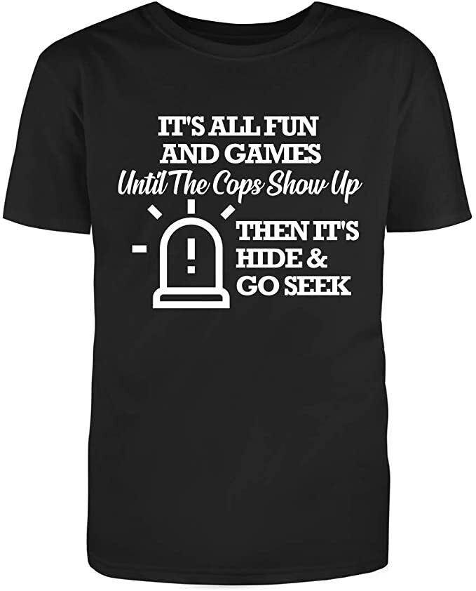 Unisex Black Half Sleeves Cotton “It’s All Fun and Games Until” Funny T Shirt