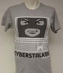 Mens David & Goliath Computer Cyberstalker Heather Gray Novelty Tee T-Shirt