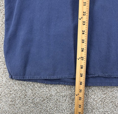 Artesania Landa Pullover Shirt Size XL Blue Embroidered Trim V-Neck Peru Cotton